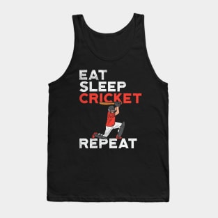 Eat Sleep Cricket Repeat Tank Top